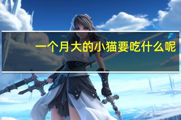 一个月大的小猫要吃什么呢