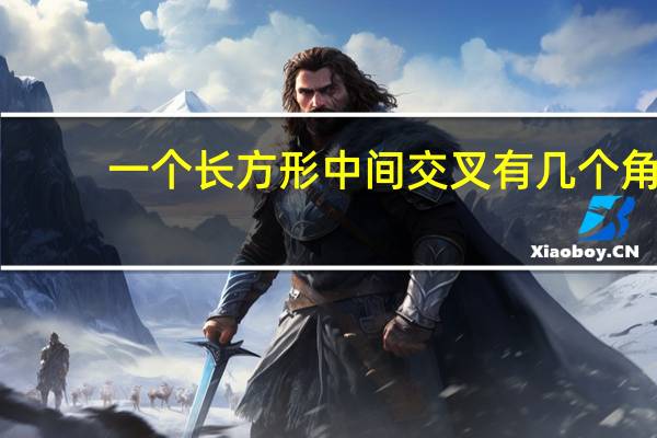 一个长方形中间交叉有几个角