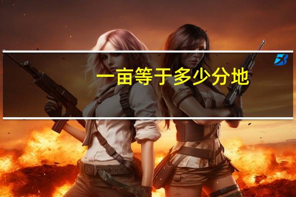 一亩等于多少分地
