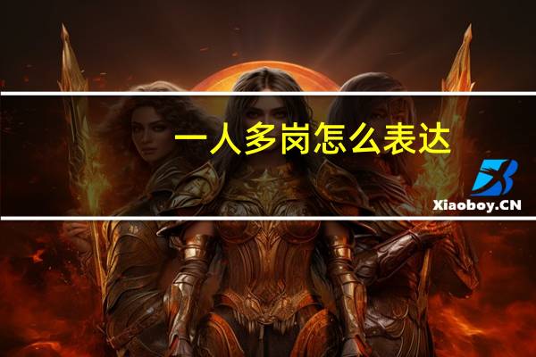 一人多岗怎么表达