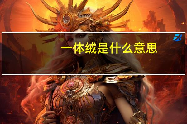 一体绒是什么意思