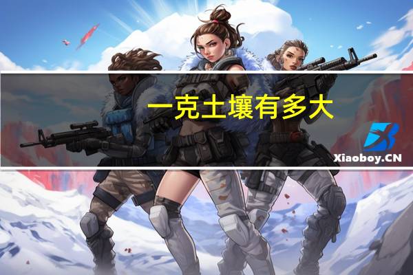 一克土壤有多大