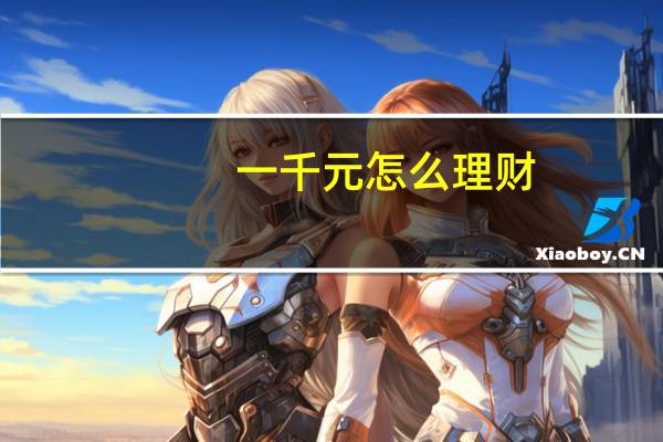 一千元怎么理财