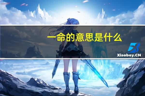 一命的意思是什么