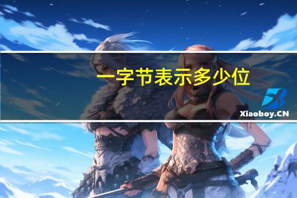 一字节表示多少位