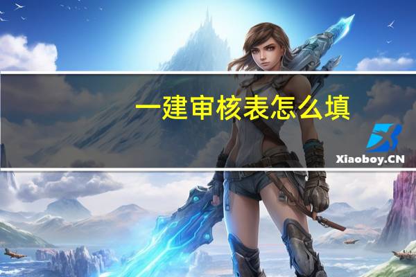 一建审核表怎么填