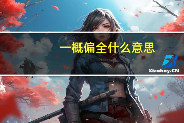 一概偏全什么意思