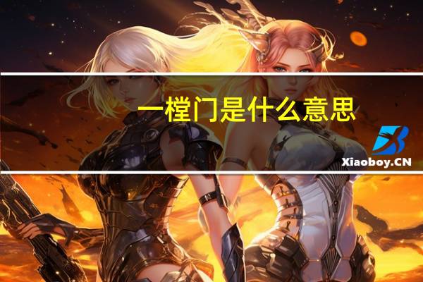 一樘门是什么意思