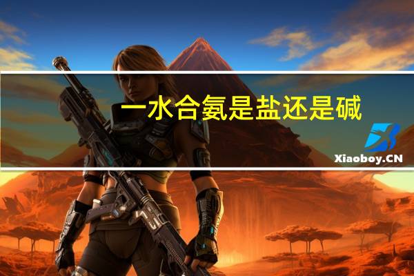 一水合氨是盐还是碱
