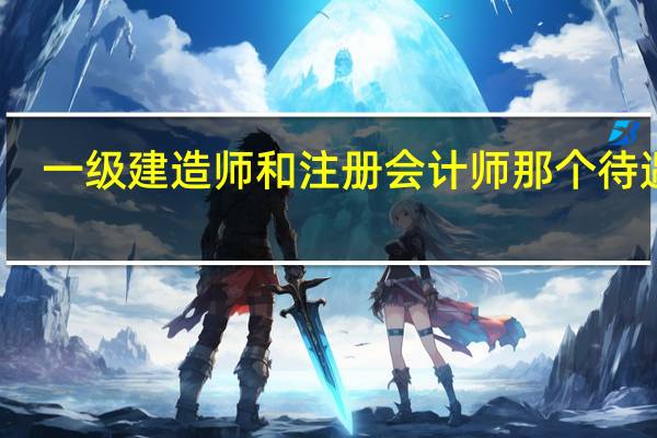 一级建造师和注册会计师那个待遇高