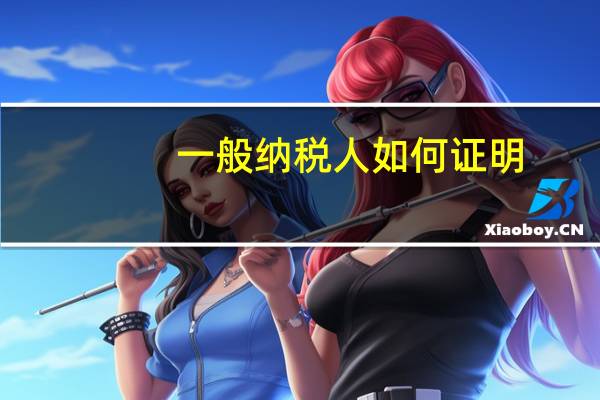 一般纳税人如何证明