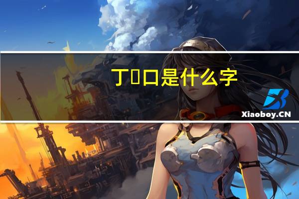 丁➕口是什么字