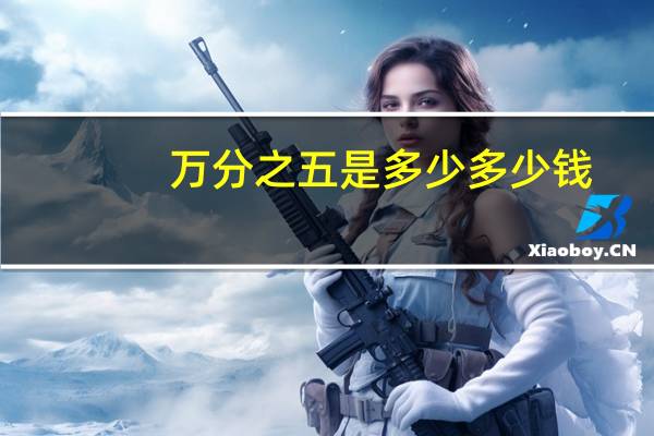 万分之五是多少多少钱