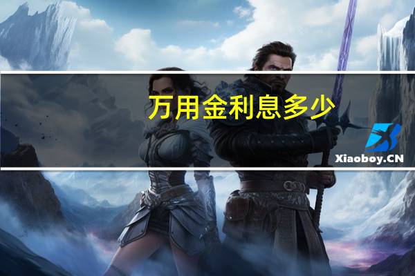 万用金利息多少