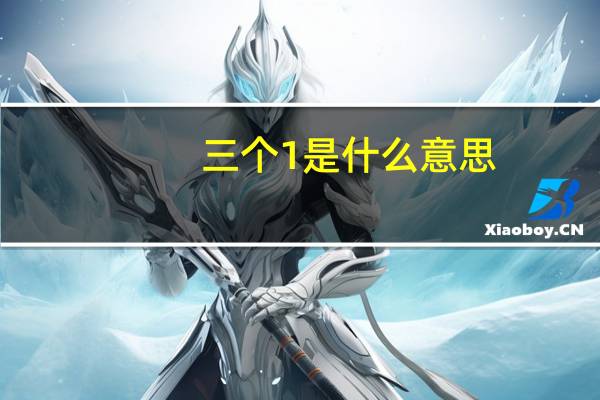 三个1是什么意思