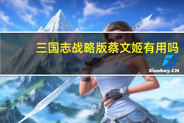 三国志战略版蔡文姬有用吗