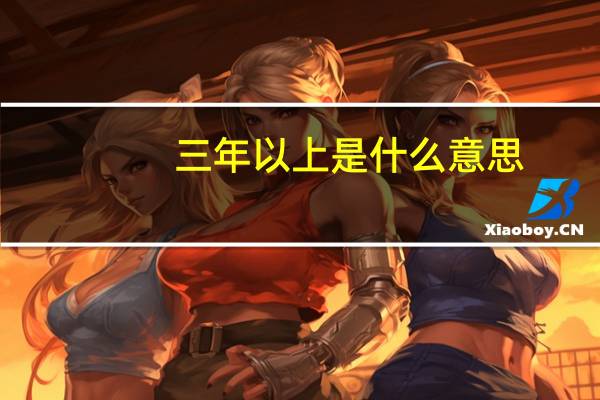 三年以上是什么意思