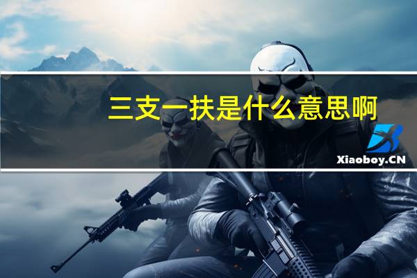 三支一扶是什么意思啊