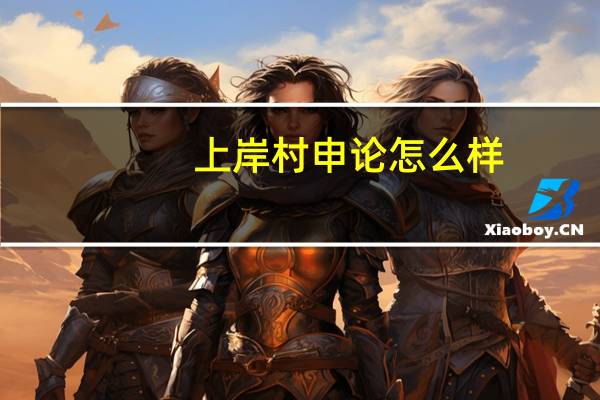上岸村申论怎么样