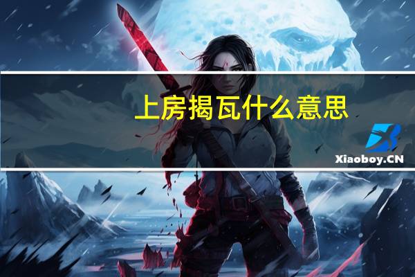 上房揭瓦什么意思