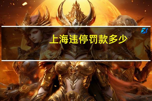 上海违停罚款多少