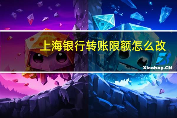 上海银行转账限额怎么改