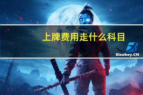上牌费用走什么科目