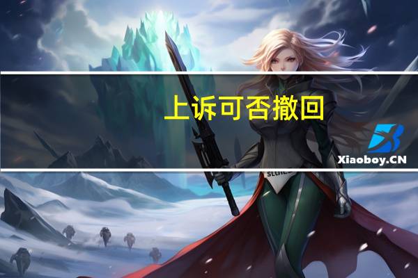 上诉可否撤回