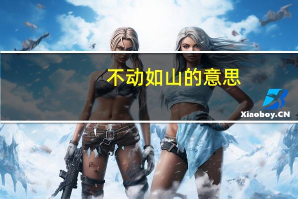 不动如山的意思