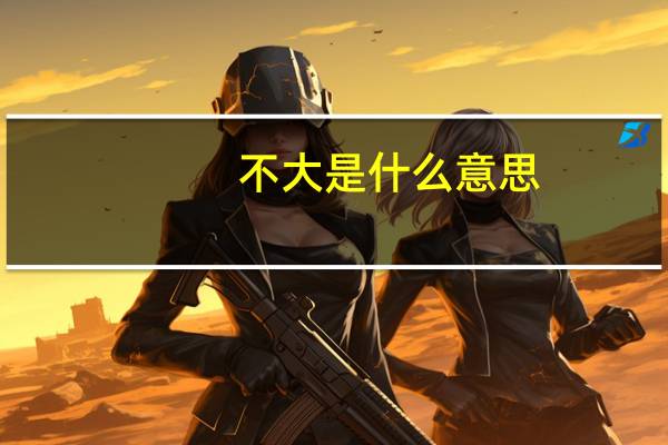 不大是什么意思