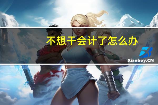不想干会计了怎么办