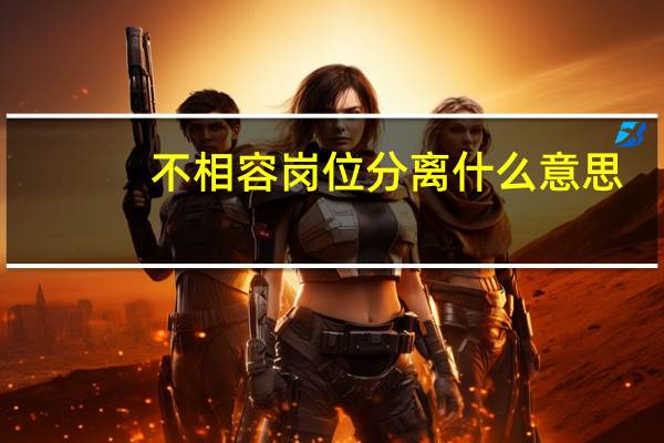 不相容岗位分离什么意思