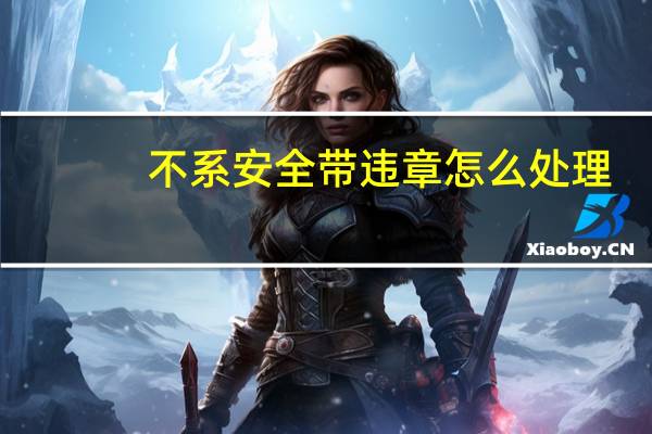 不系安全带违章怎么处理