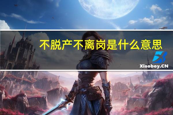 不脱产不离岗是什么意思