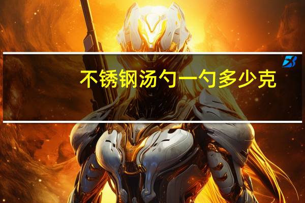 不锈钢汤勺一勺多少克