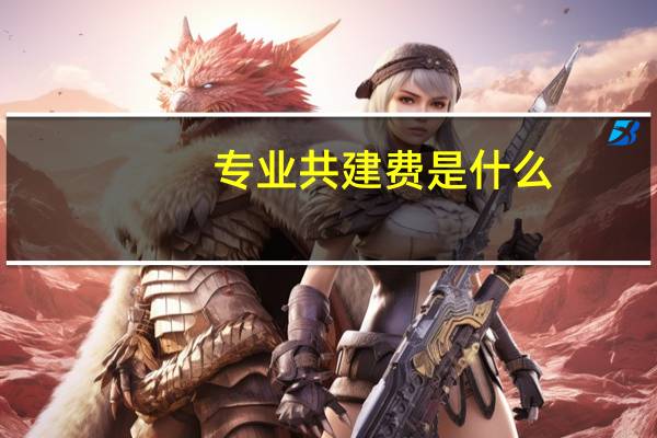 专业共建费是什么