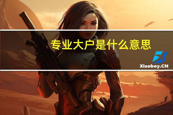 专业大户是什么意思
