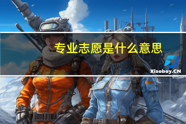 专业志愿是什么意思