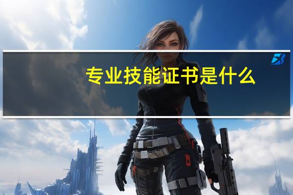 专业技能证书是什么