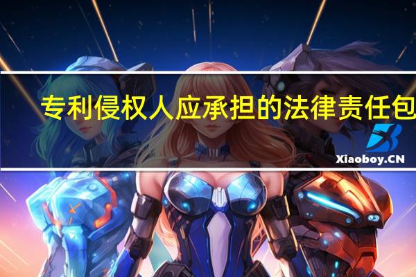 专利侵权人应承担的法律责任包括