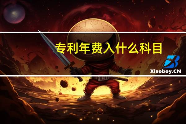 专利年费入什么科目