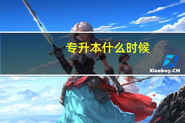 专升本什么时候