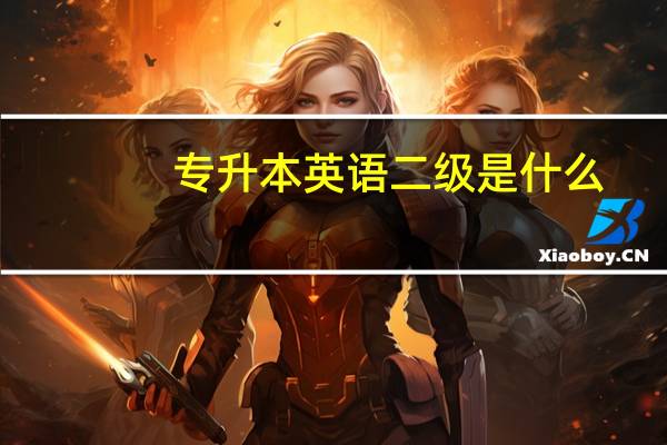 专升本英语二级是什么