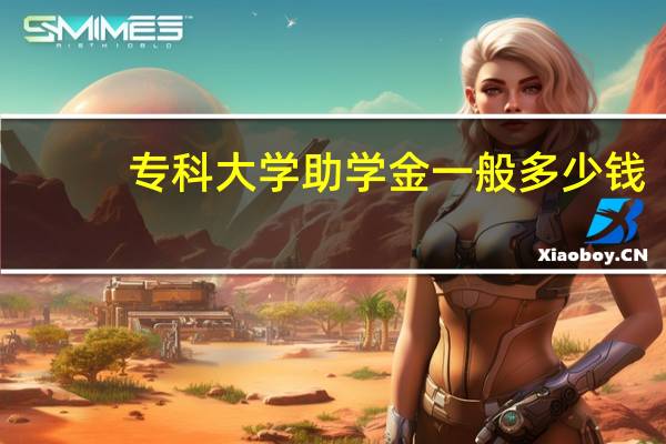 专科大学助学金一般多少钱