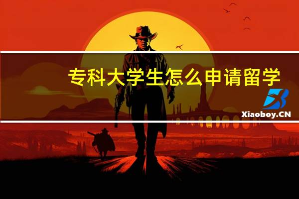 专科大学生怎么申请留学