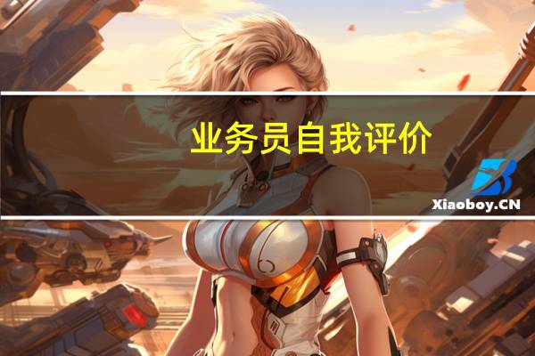 业务员自我评价