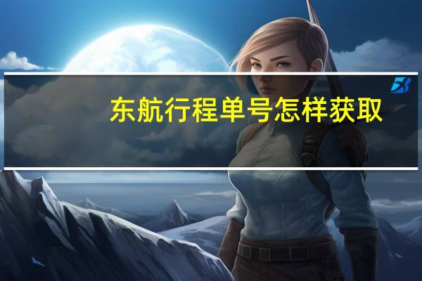 东航行程单号怎样获取