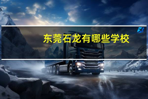 东莞石龙有哪些学校