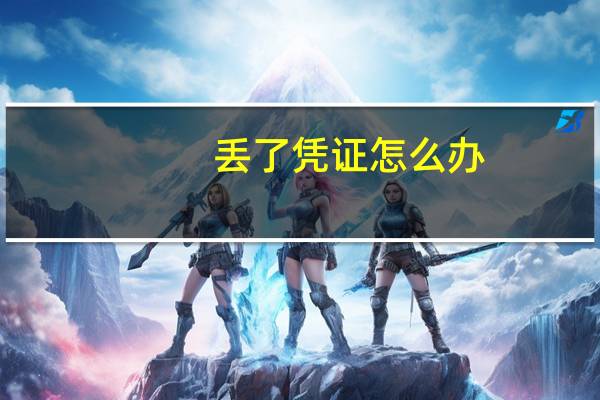 丢了凭证怎么办