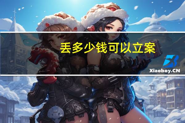 丢多少钱可以立案